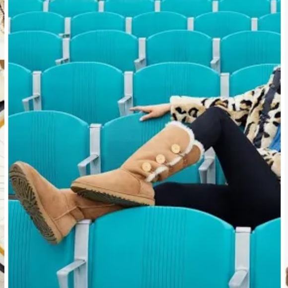 “Ugg” Bailey triple button boot in chestnut;size 5 - Picture 5 of 16